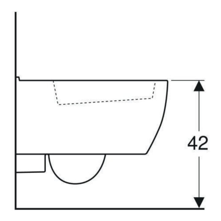 Geberit WC suspendu, chasse profonde iCon 35x49 cm, sortie cachée, forme fermée, blanc