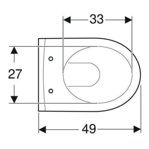 Geberit WC suspendu, chasse profonde iCon 35x49 cm, sortie cachée, forme fermée, blanc