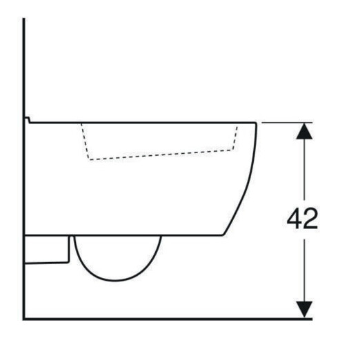 Geberit WC suspendu, chasse profonde iCon 35x49 cm, sortie cachée, forme fermée, blanc