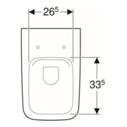Geberit WC suspendu, chasse profonde iCon Square 35x54 cm, forme fermée, rimfree, blanc-2