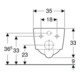 Geberit WC suspendu, chasse profonde iCon Square 35x54 cm, forme fermée, rimfree, blanc