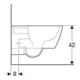 Geberit WC suspendu, chasse profonde iCon Square 35x54 cm, forme fermée, rimfree, blanc