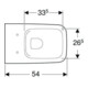 Geberit WC suspendu, chasse profonde iCon Square 35x54 cm, forme fermée, rimfree, blanc