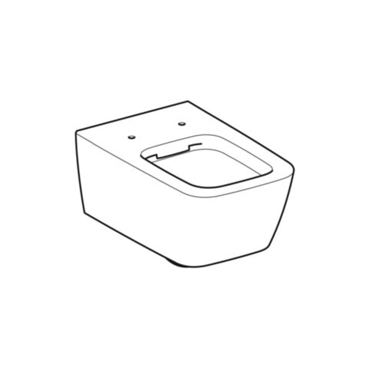 Geberit WC suspendu, chasse profonde iCon Square 35x54 cm, forme fermée, rimfree, blanc