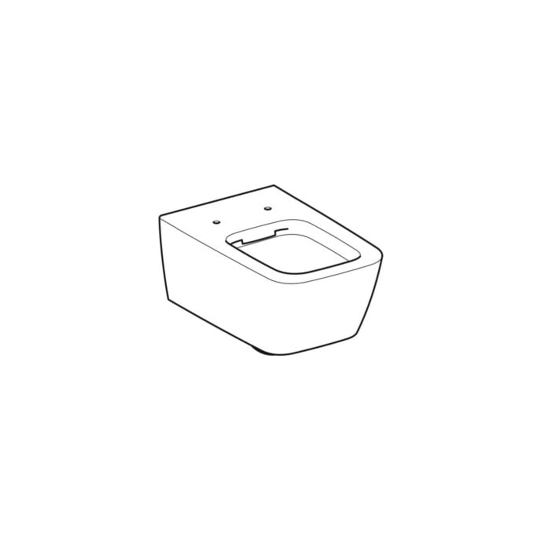 Geberit WC suspendu, chasse profonde iCon Square 35x54 cm, forme fermée, rimfree, blanc