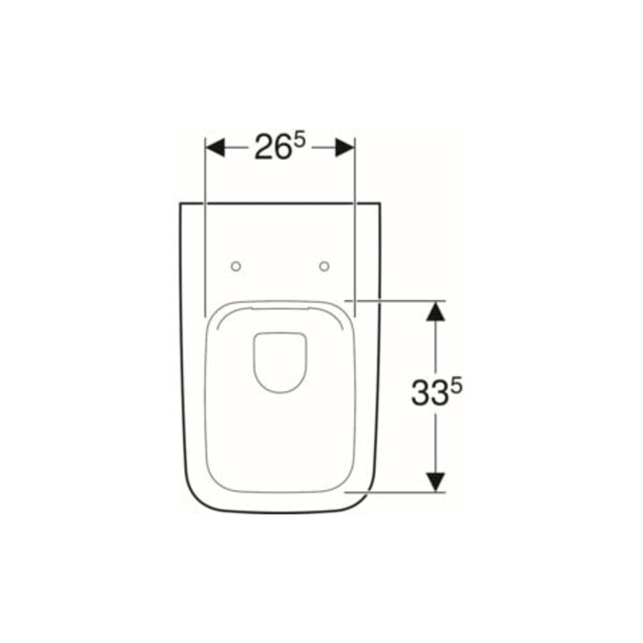 Geberit WC suspendu, chasse profonde iCon Square 35x54 cm, forme fermée, rimfree, blanc