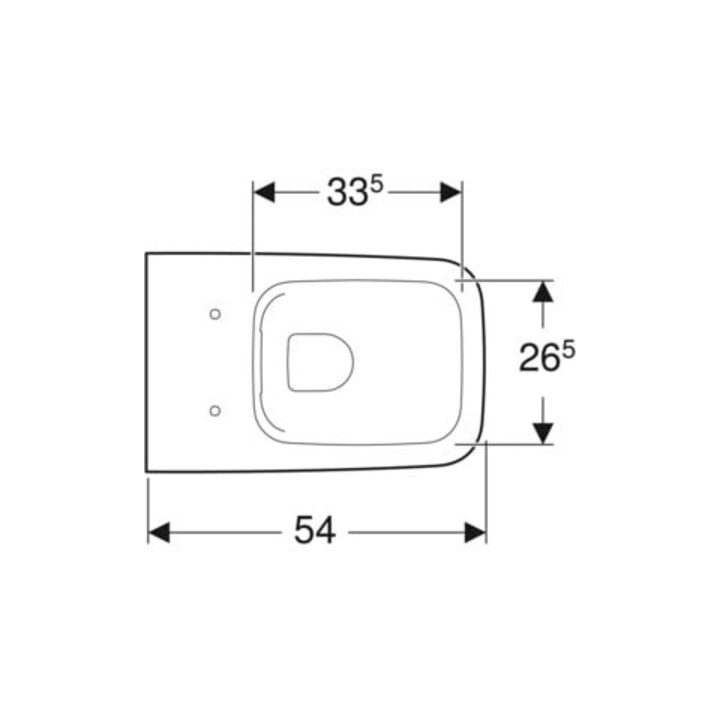 Geberit WC suspendu, chasse profonde iCon Square 35x54 cm, forme fermée, rimfree, blanc