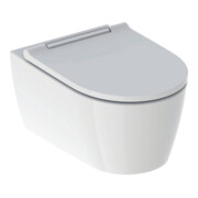 Geberit WC suspendu, chasse profonde One avec siège WC, blanc/chrome brillant-1