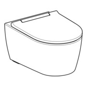 Geberit WC suspendu, chasse profonde One avec siège WC, blanc/chrome brillant-5