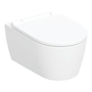 Geberit WC suspendu, chasse profonde One fermé, TurboFlush, avec siège, blanc mat