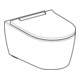 Geberit WC suspendu, chasse profonde One fermé, TurboFlush, avec siège, blanc mat