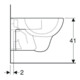 Geberit WC suspendu, chasse profonde Renova 6/5 l, blanc
