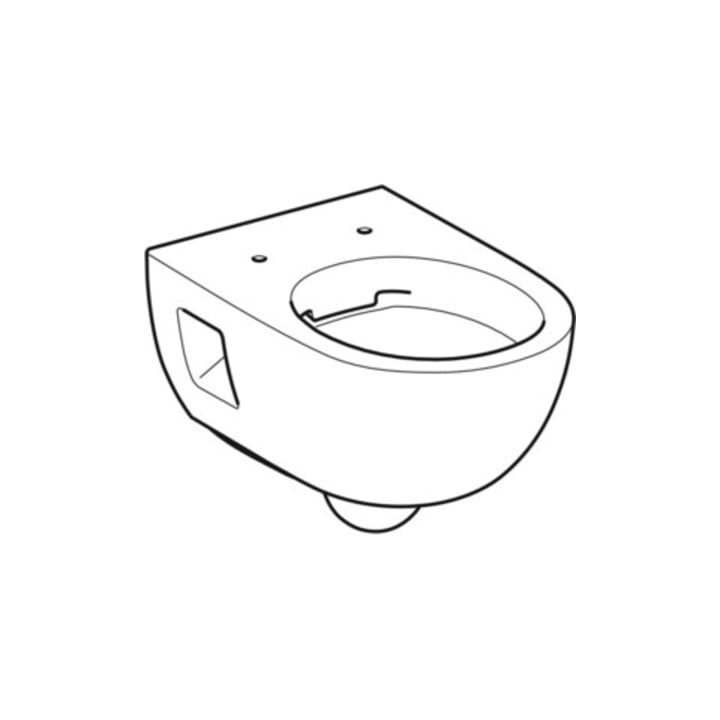 Geberit WC suspendu, chasse profonde Renova 6/5 l, forme partiellement fermée, rimfree, blanc