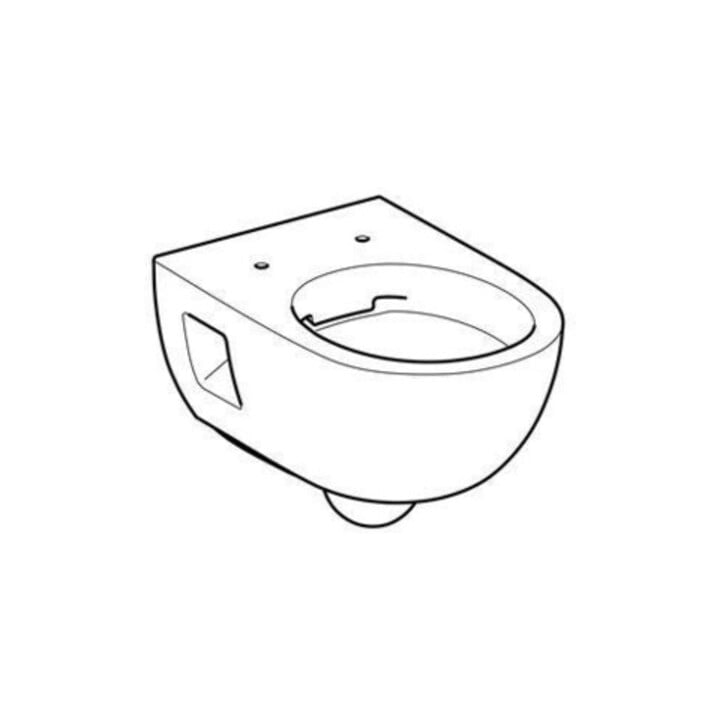 Geberit WC suspendu, chasse profonde Renova 6/5 l, forme partiellement fermée, rimfree, blanc