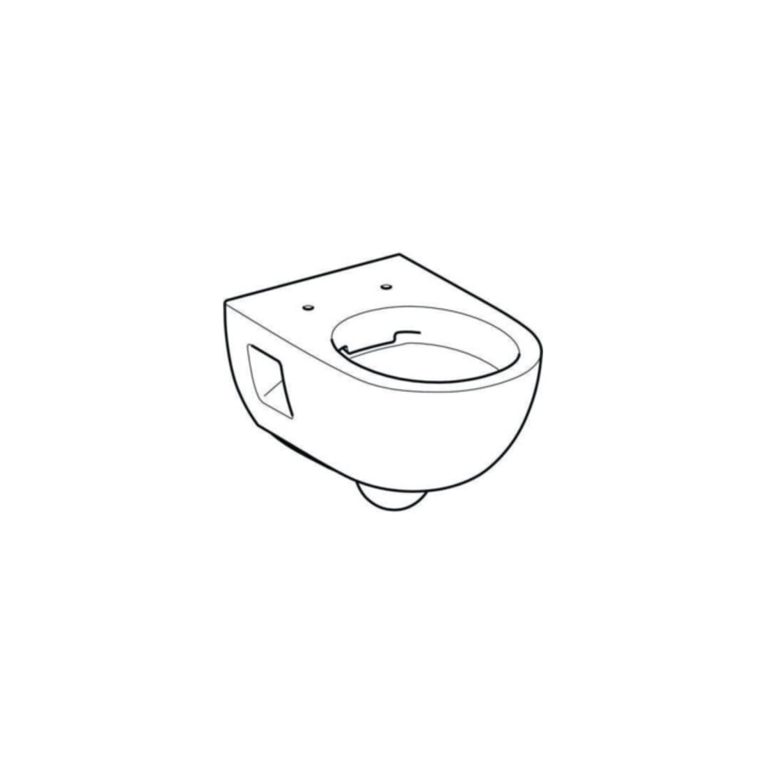Geberit WC suspendu, chasse profonde Renova 6/5 l, forme partiellement fermée, rimfree, blanc