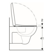 Geberit WC suspendu, chasse profonde Renova 6/5 l, kit, avec abattant, blanc-2