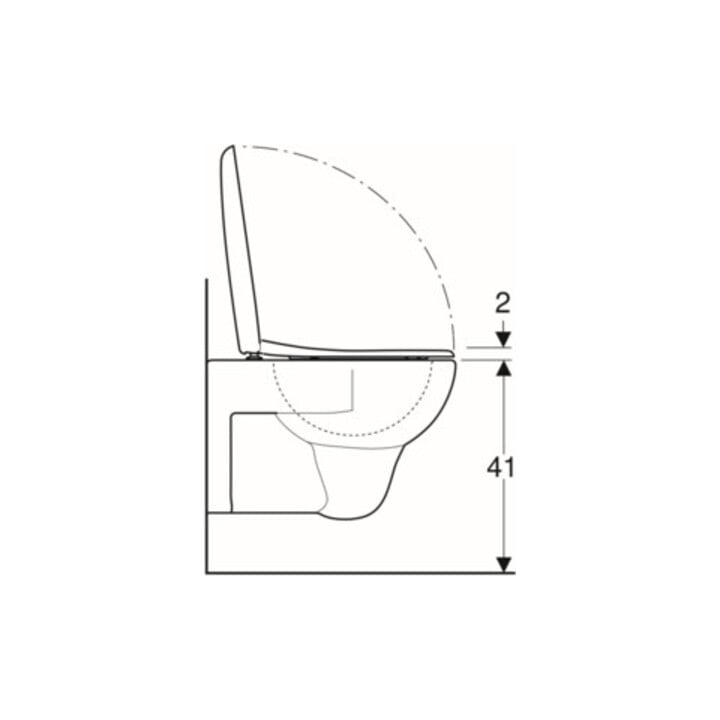 Geberit WC suspendu, chasse profonde Renova 6/5 l, kit, avec abattant, blanc