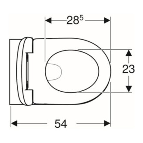 Geberit WC suspendu, chasse profonde Renova 6/5 l, kit, avec abattant, blanc