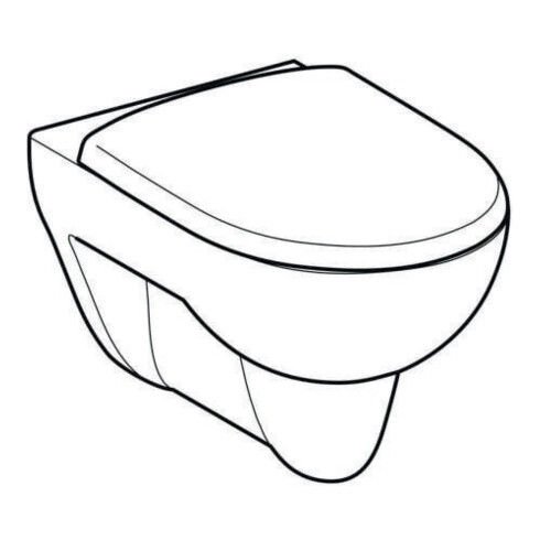 Geberit WC suspendu, chasse profonde Renova 6/5 l, kit, avec abattant, blanc