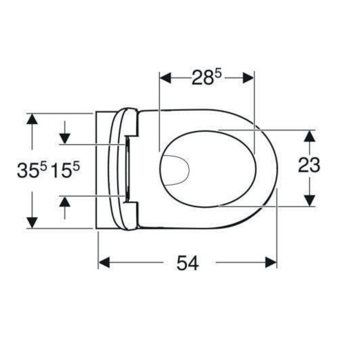 Geberit WC suspendu, chasse profonde Renova 6/5 l, kit, avec abattant, blanc