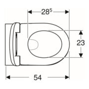 Geberit WC suspendu, chasse profonde Renova 6/5 l, kit, avec abattant, blanc-4