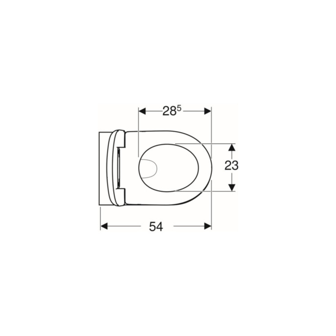 Geberit WC suspendu, chasse profonde Renova 6/5 l, kit, avec abattant, blanc
