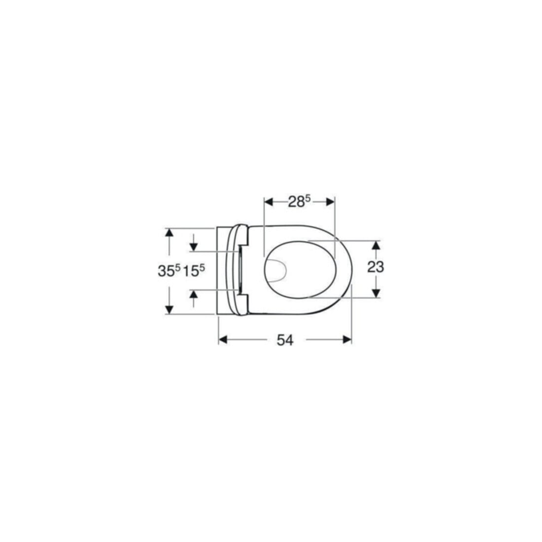 Geberit WC suspendu, chasse profonde Renova 6/5 l, kit, avec abattant, blanc