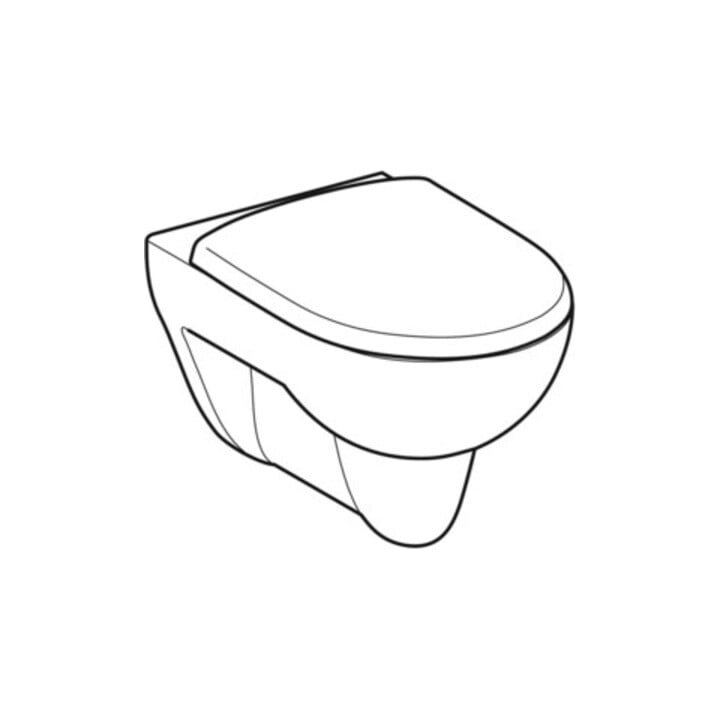 Geberit WC suspendu, chasse profonde Renova 6/5 l, kit, avec abattant, blanc