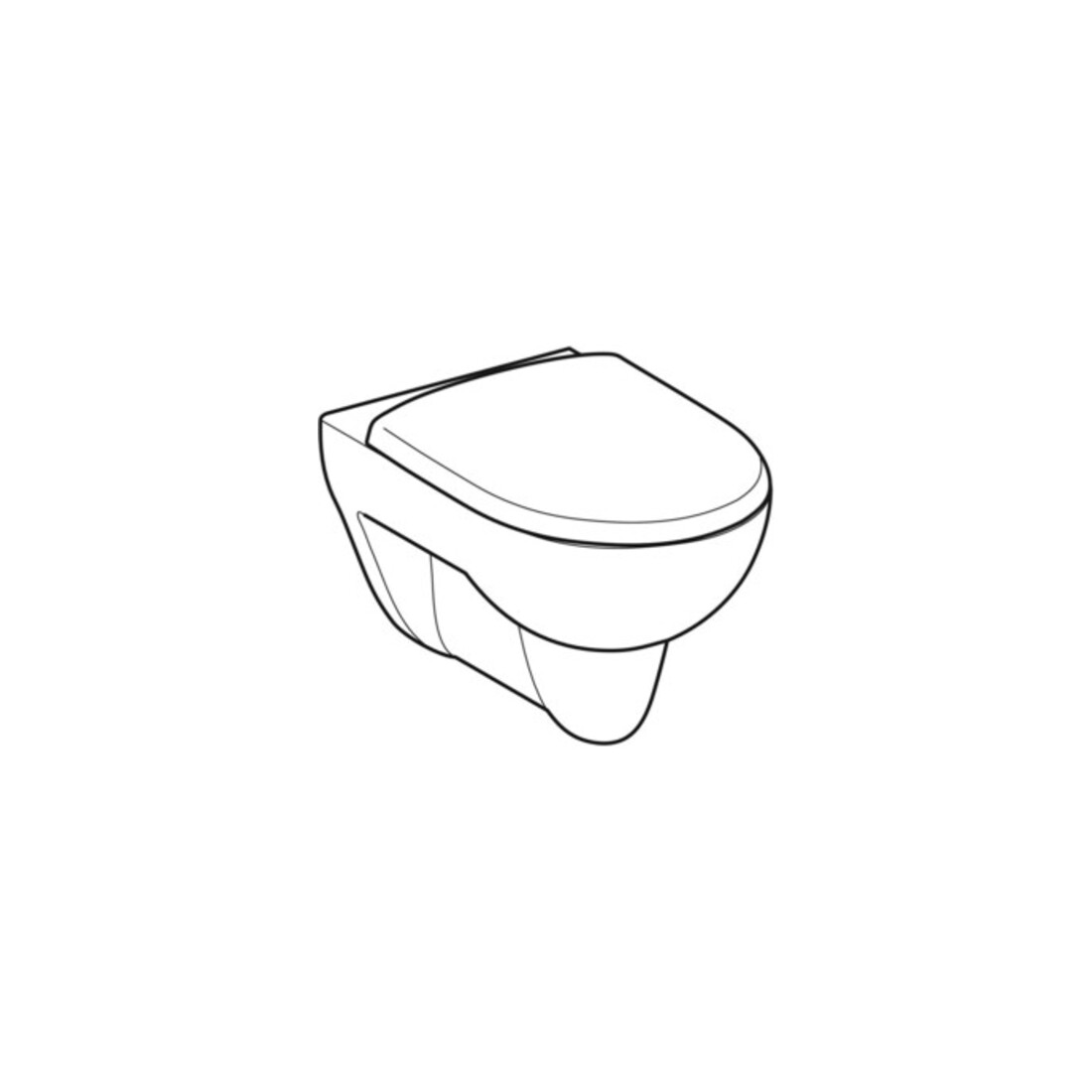 Geberit WC suspendu, chasse profonde Renova 6/5 l, kit, avec abattant, blanc