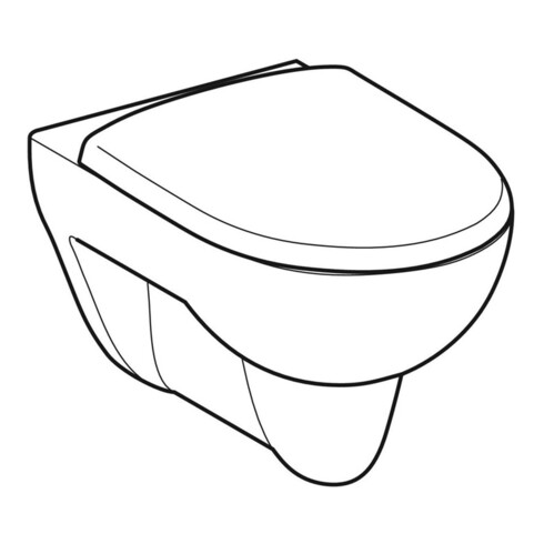 Geberit WC suspendu, chasse profonde Renova 6/5 l, kit, avec abattant, blanc