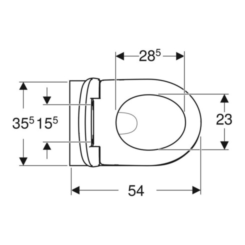 Geberit WC suspendu, chasse profonde Renova 6/5 l, kit, avec abattant, blanc