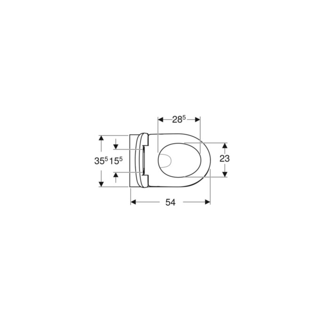 Geberit WC suspendu, chasse profonde Renova 6/5 l, kit, avec abattant, blanc