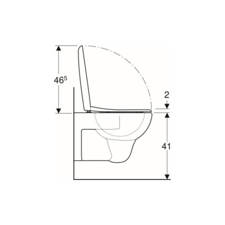 Geberit WC suspendu, chasse profonde Renova 6/5 l, kit, avec abattant, blanc