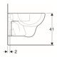 Geberit WC suspendu, chasse profonde Renova 6/5 l, pergamon