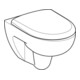 Geberit WC suspendu, chasse profonde Renova 6 l, sans bride, avec abattant, blanc