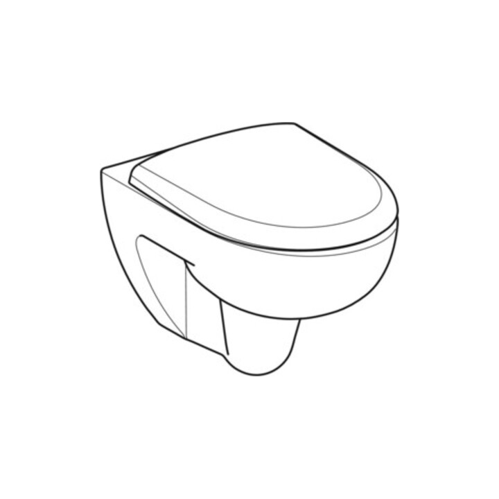 Geberit WC suspendu, chasse profonde Renova 6 l, sans bride, avec abattant, blanc