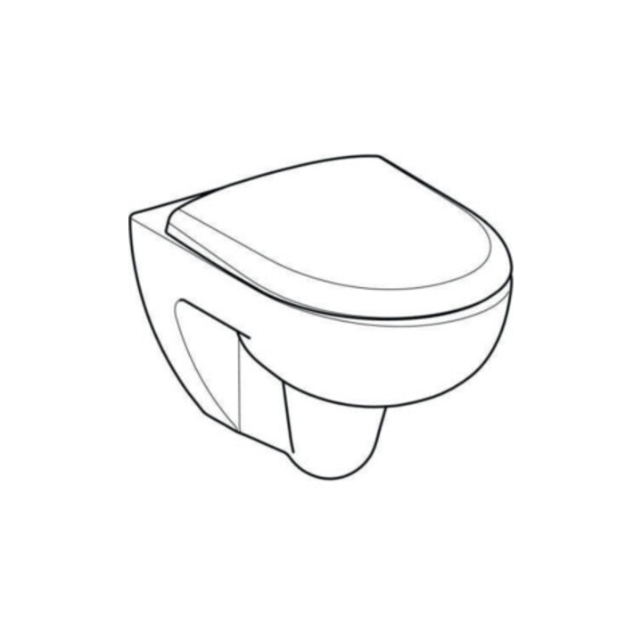 Geberit WC suspendu, chasse profonde Renova 6 l, sans bride, avec abattant, blanc