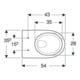 Geberit WC suspendu, chasse profonde Renova 6 l, sans rebord, blanc