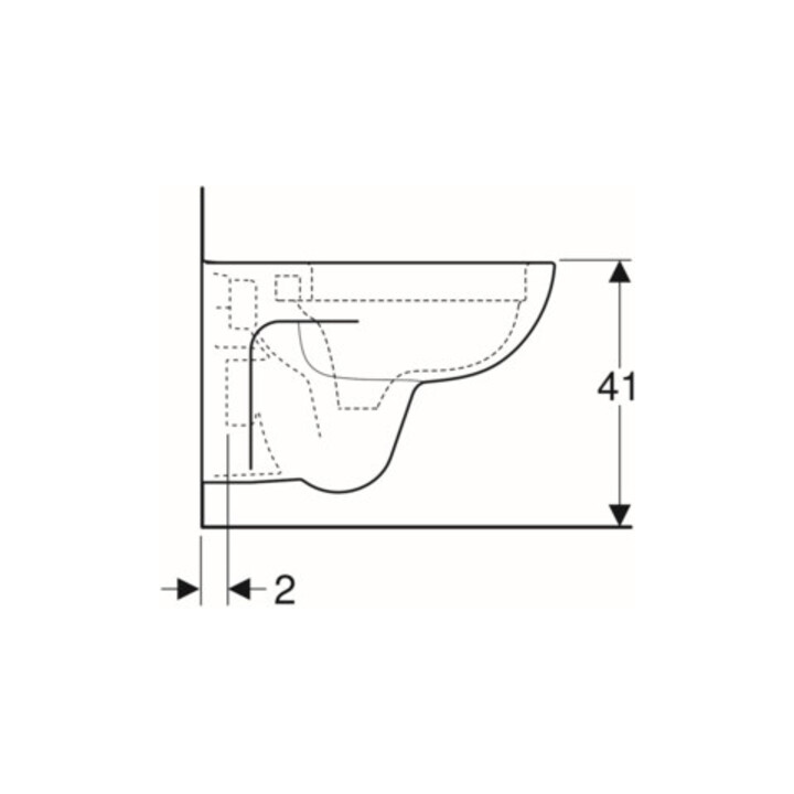 Geberit WC suspendu, chasse profonde Renova 6 l, sans rebord, blanc