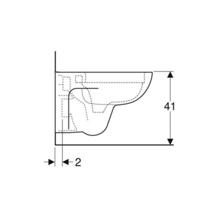 Geberit WC suspendu, chasse profonde Renova 6 l, sans rebord, blanc