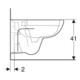 Geberit WC suspendu, chasse profonde Renova 6 l, sans rebord, blanc KeraTect