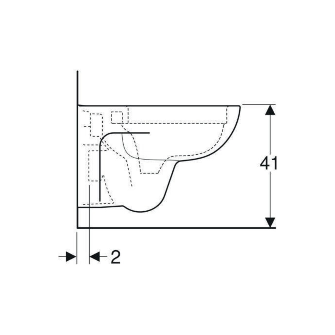 Geberit WC suspendu, chasse profonde Renova 6 l, sans rebord, blanc KeraTect