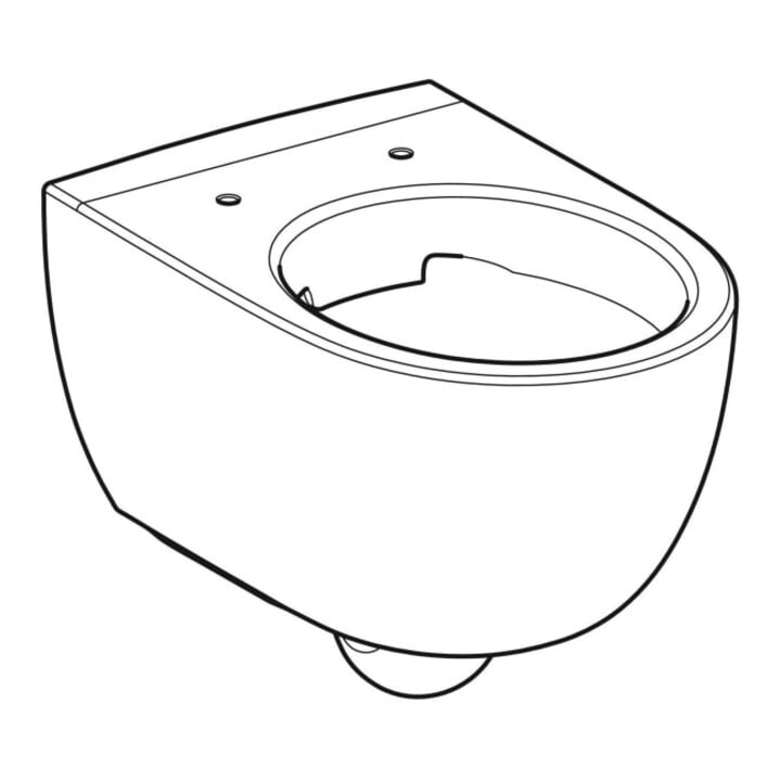 Geberit WC suspendu, chasse profonde Renova Comfort blanc, 6 l, relevé, forme fermée, sans rebord