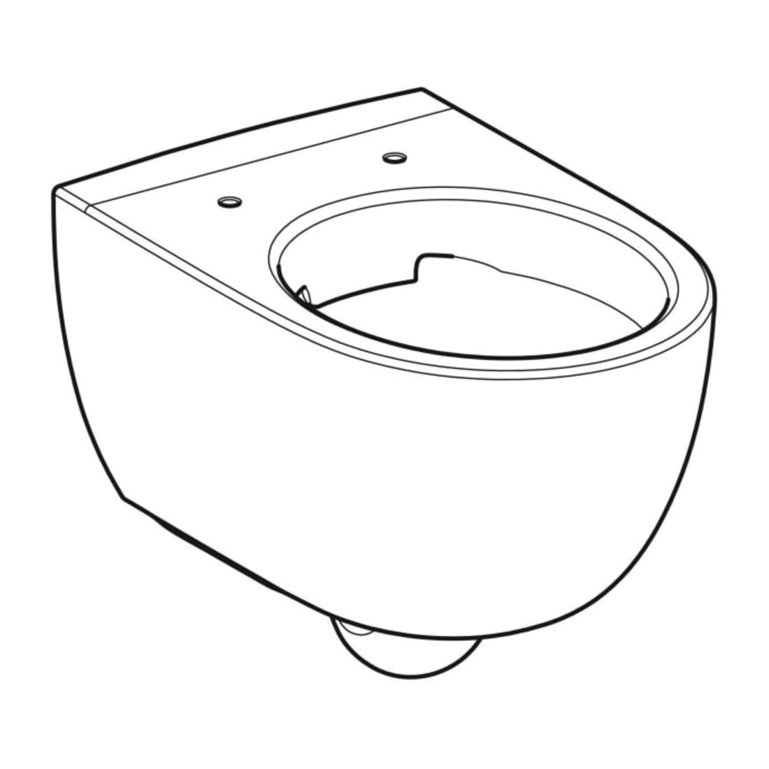 Geberit WC suspendu, chasse profonde Renova Comfort KeraT./blc, 6 l, rehaussé, abattant fermé, sans bride