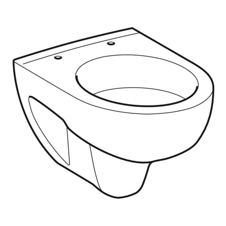 Geberit WC suspendu, chasse profonde Renova Compact 6/5 l, projection réduite, blanc