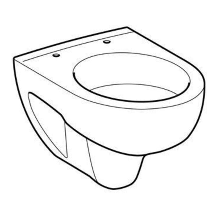 Geberit WC suspendu, chasse profonde Renova Compact 6/5 l, projection réduite, blanc