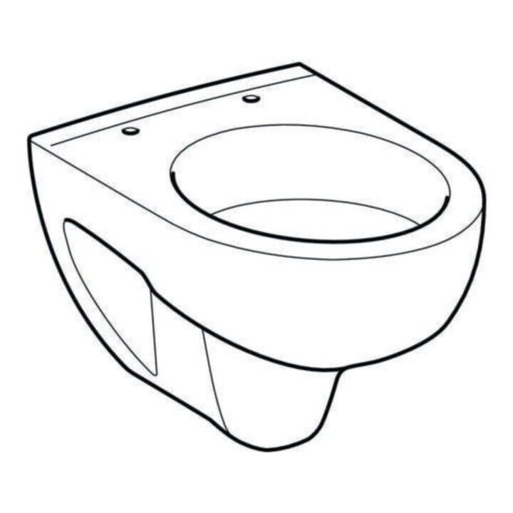 Geberit WC suspendu, chasse profonde Renova Compact 6/5 l, projection réduite, blanc