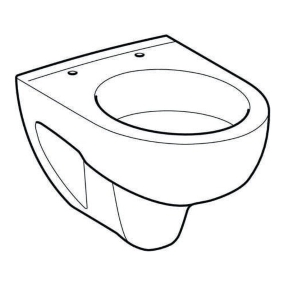 Geberit WC suspendu, chasse profonde Renova Compact 6/5 l, projection réduite, blanc
