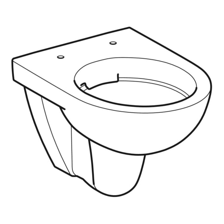 Geberit WC suspendu, chasse profonde Renova Compact 6/5 l, sortie murale, sans bride, KeraTect/blanc