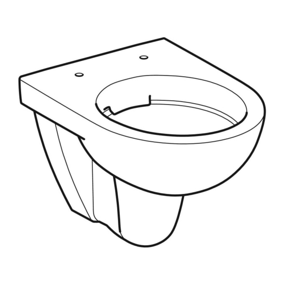 Geberit WC suspendu, chasse profonde Renova Compact 6/5 l, sortie murale, sans bride, KeraTect/blanc